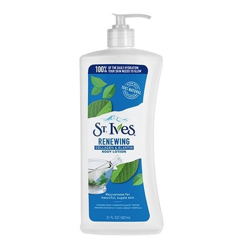 لوسیون بدن کلاژن و الاستین ST.IVES مدل Renewing حجم 621 میلی لیتر
