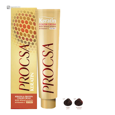 عکس رنگ مو پروکسا (PROCSA) سری بادمجانی حجم 100 میلی لیتر