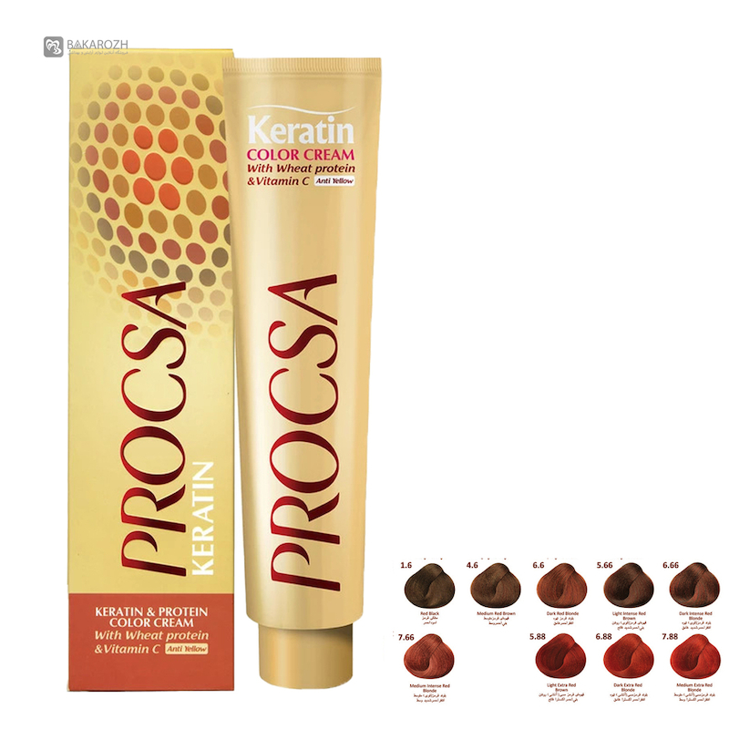 رنگ مو پروکسا (PROCSA) سری قرمز