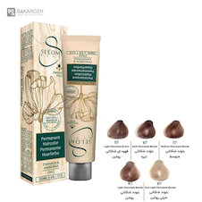 عکس رنگ مو بدون آمونیاک سلوم پلاس (Selom Plus) سری شکلاتی
