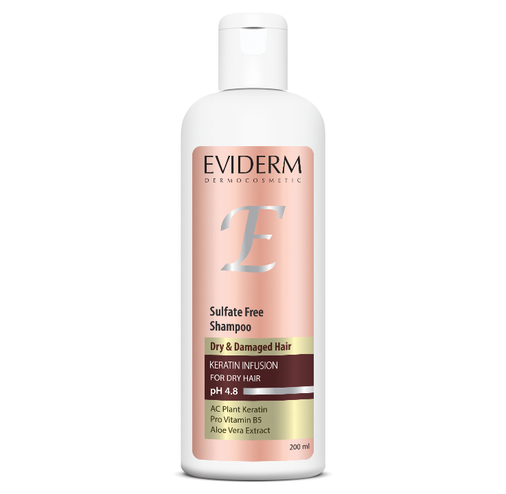 شامپو فاقد سولفات موی خشک اویدرم با حجم 250 میلی لیتر