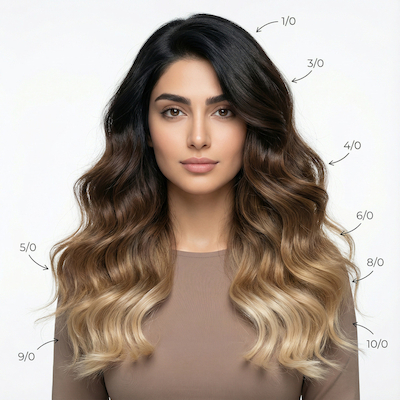 نمایش سری طبیعی رنگ مو ویتاال